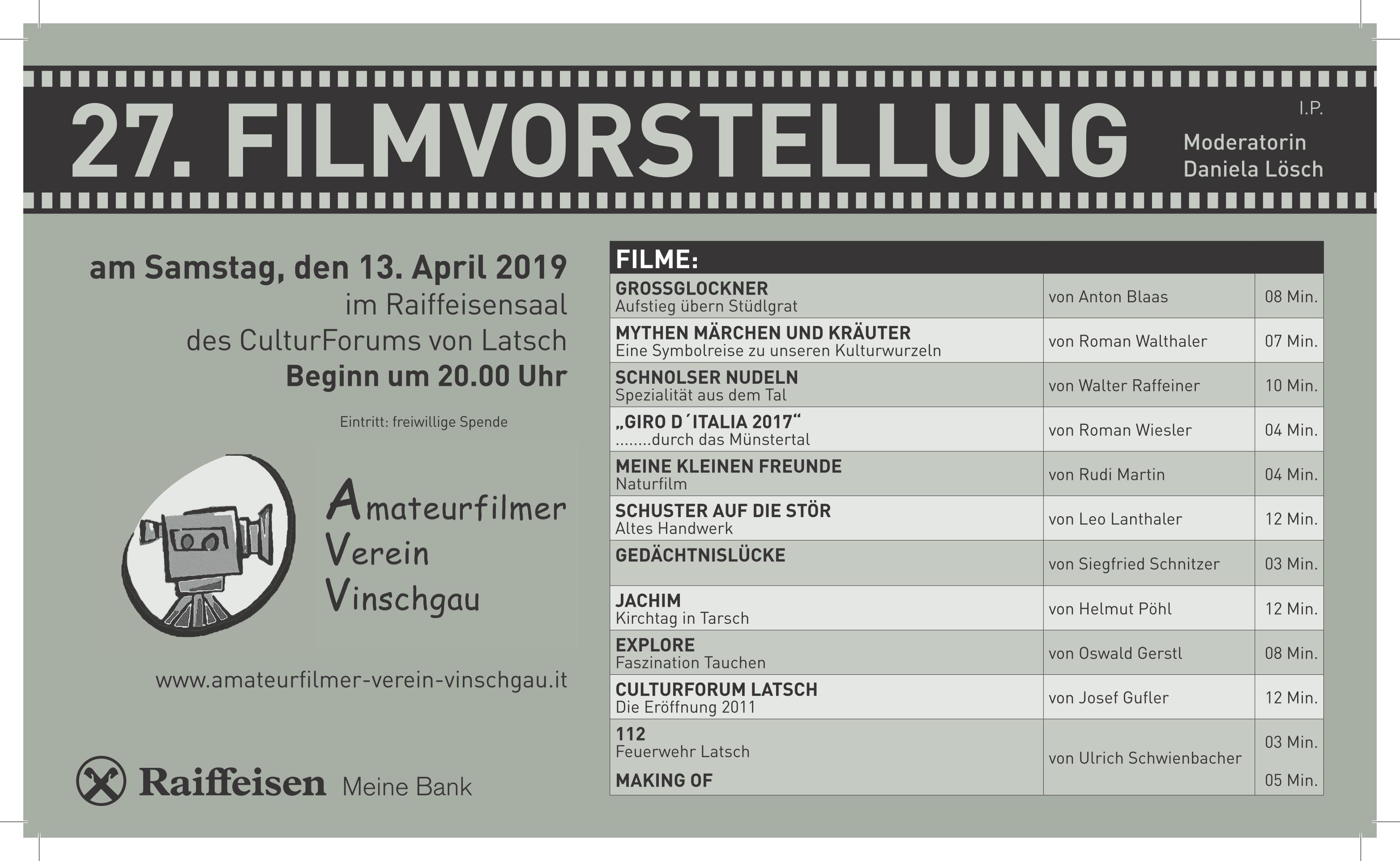 Filmvorfhrung 2019